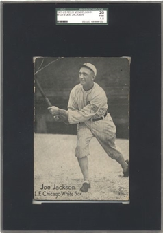 1917-20 M101-6 Felix Mendelsohn Joe Jackson SGC 20 Fair 1.5 (One of One)